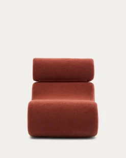 Kave Home Fauteuil Club Terracotta Bouclé