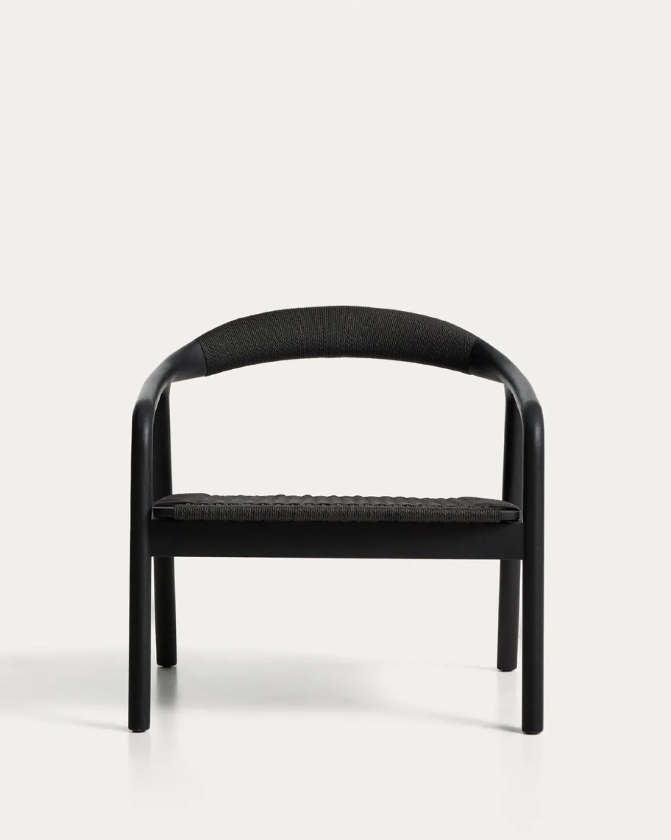 Kave Home Fauteuil Derile Eiken Zwart