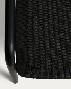Kave Home Fauteuil Derile Eiken Zwart
