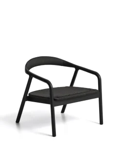 Kave Home Fauteuil Derile Eiken Zwart