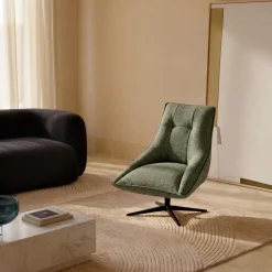 Kave Home Fauteuil Dirala Chenille Groen