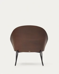 Kave Home Fauteuil Eamy Lichtbruin Essenhoutfineer Bruin