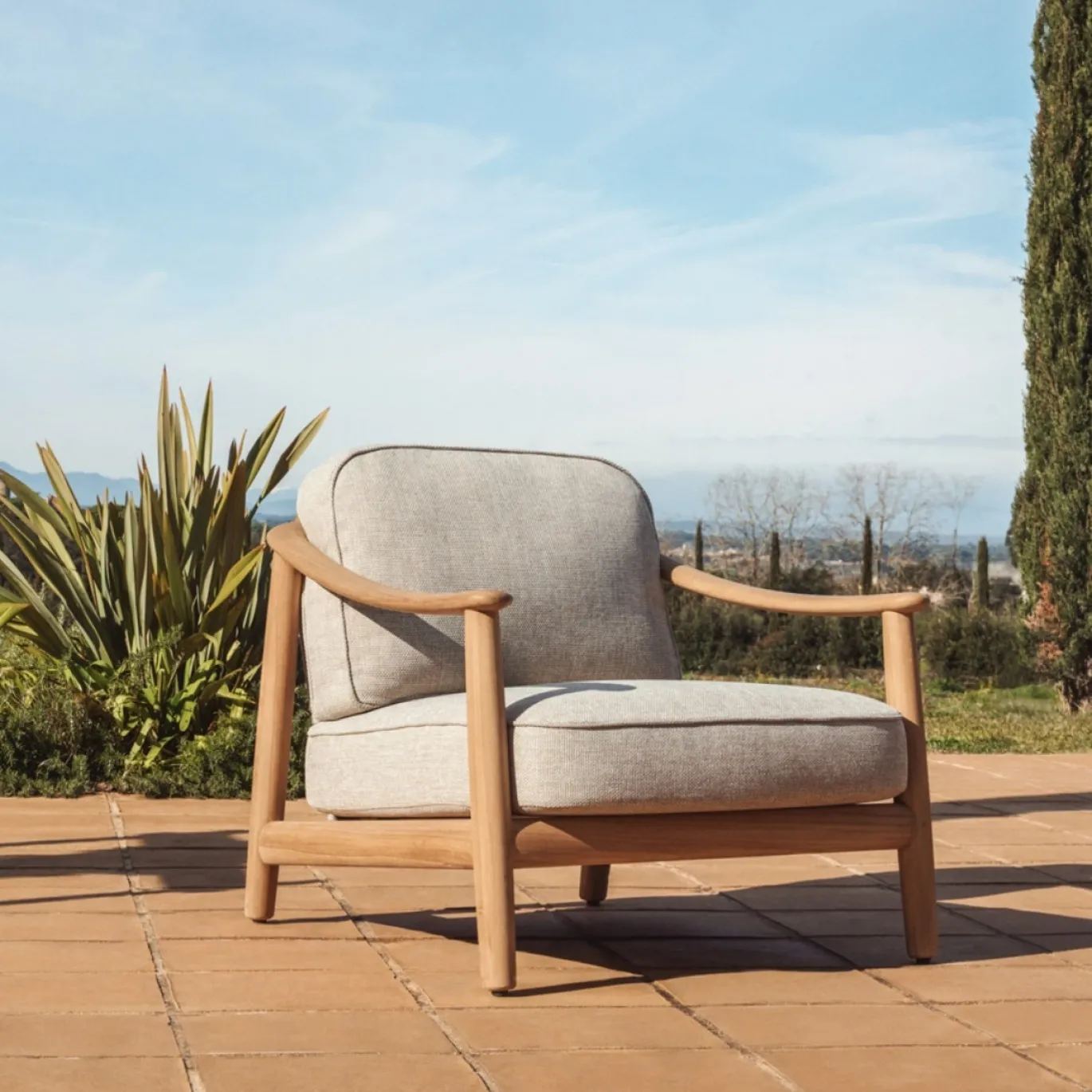 Kave Home Fauteuil Elunda Outdoor Teakhout Naturel