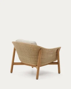 Kave Home Fauteuil Galea Teakhout en Rotan