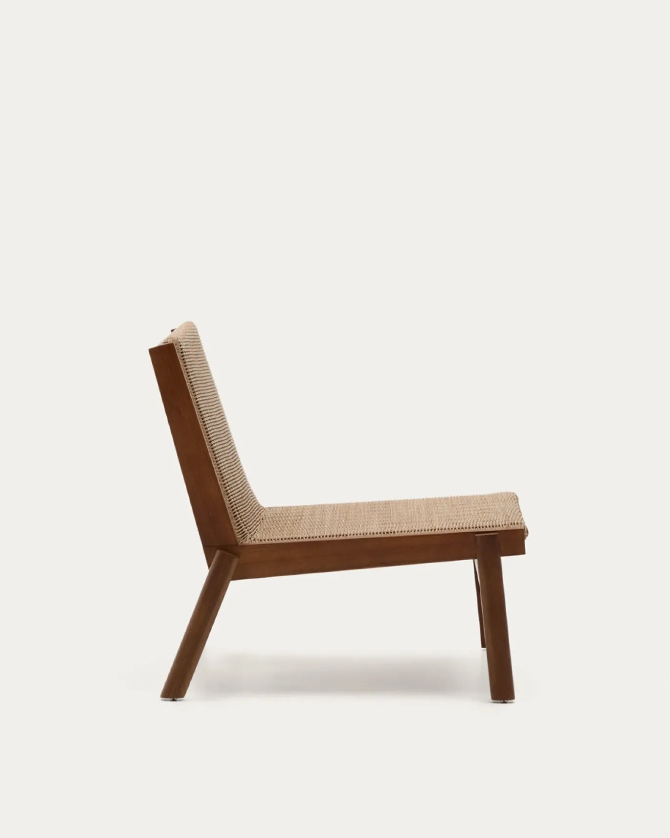 Kave Home Fauteuil Itani Acaciahout en Rotan