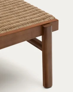 Kave Home Fauteuil Itani Acaciahout en Rotan