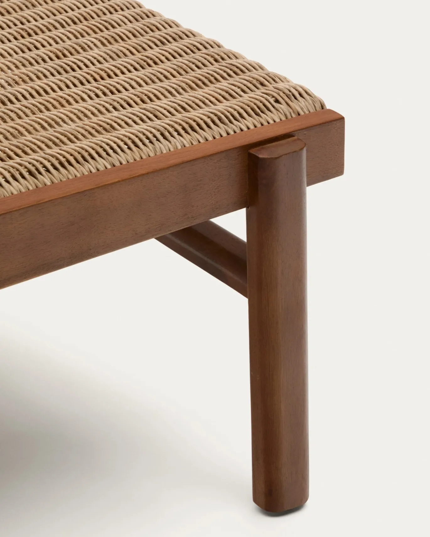 Kave Home Fauteuil Itani Acaciahout en Rotan