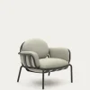 Kave Home Fauteuil Joncols Beige Outdoor Aluminium Grijs