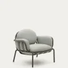 Kave Home Fauteuil Joncols Grijs Outdoor Aluminium Groen