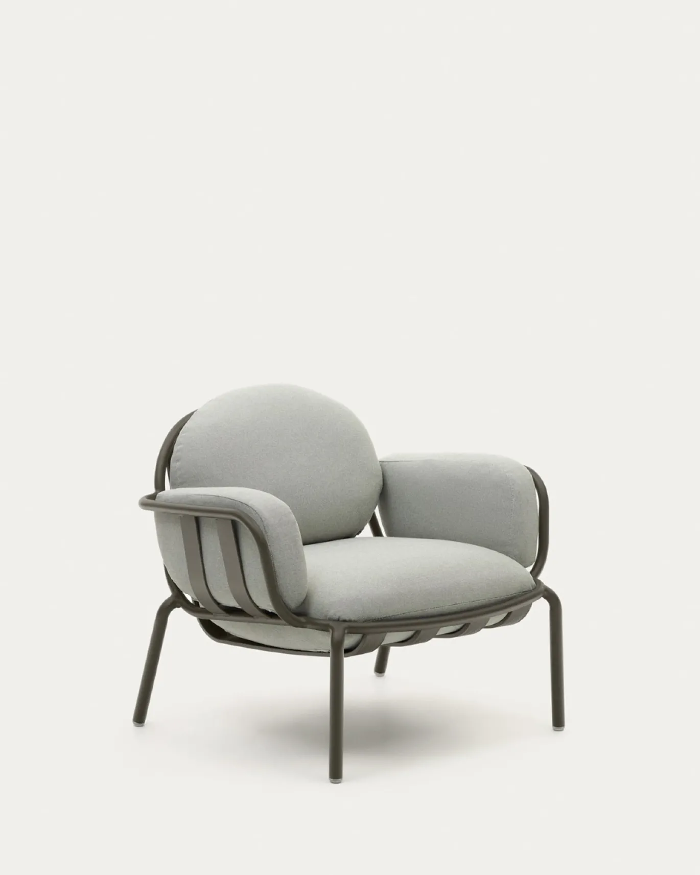 Kave Home Fauteuil Joncols Grijs Outdoor Aluminium Groen