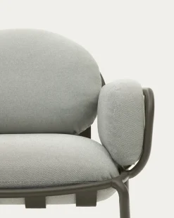 Kave Home Fauteuil Joncols Grijs Outdoor Aluminium Groen