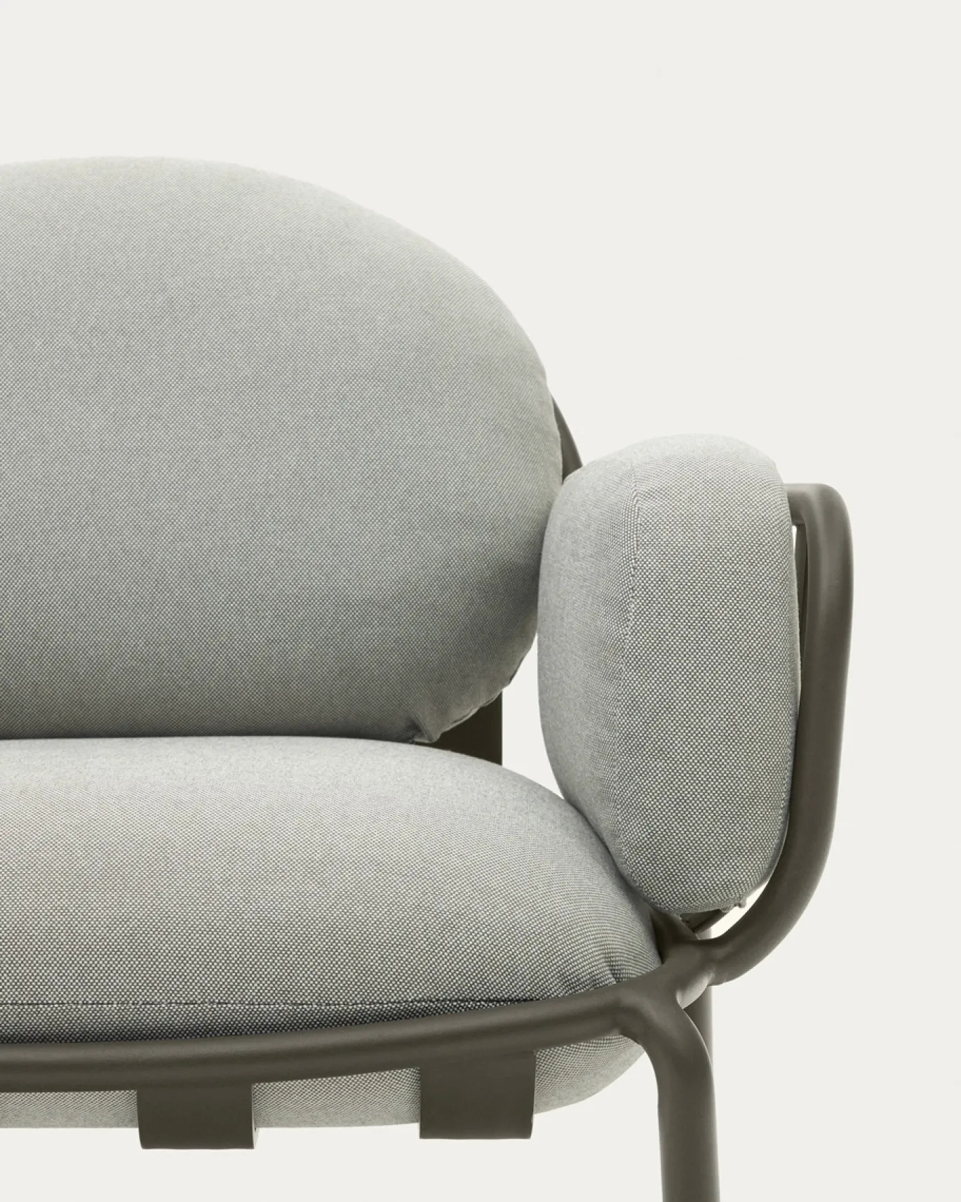 Kave Home Fauteuil Joncols Grijs Outdoor Aluminium Groen
