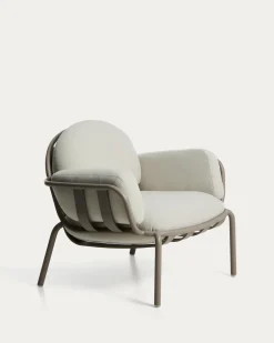 Kave Home Fauteuil Joncols Outdoor Aluminium Taupe Beige