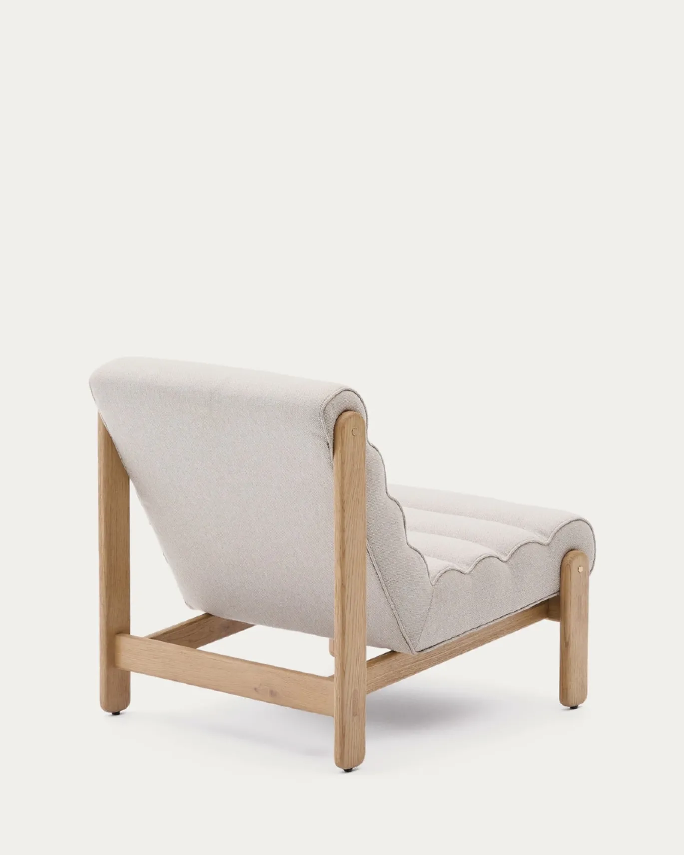 Kave Home Fauteuil Magira Beige Eikenhout