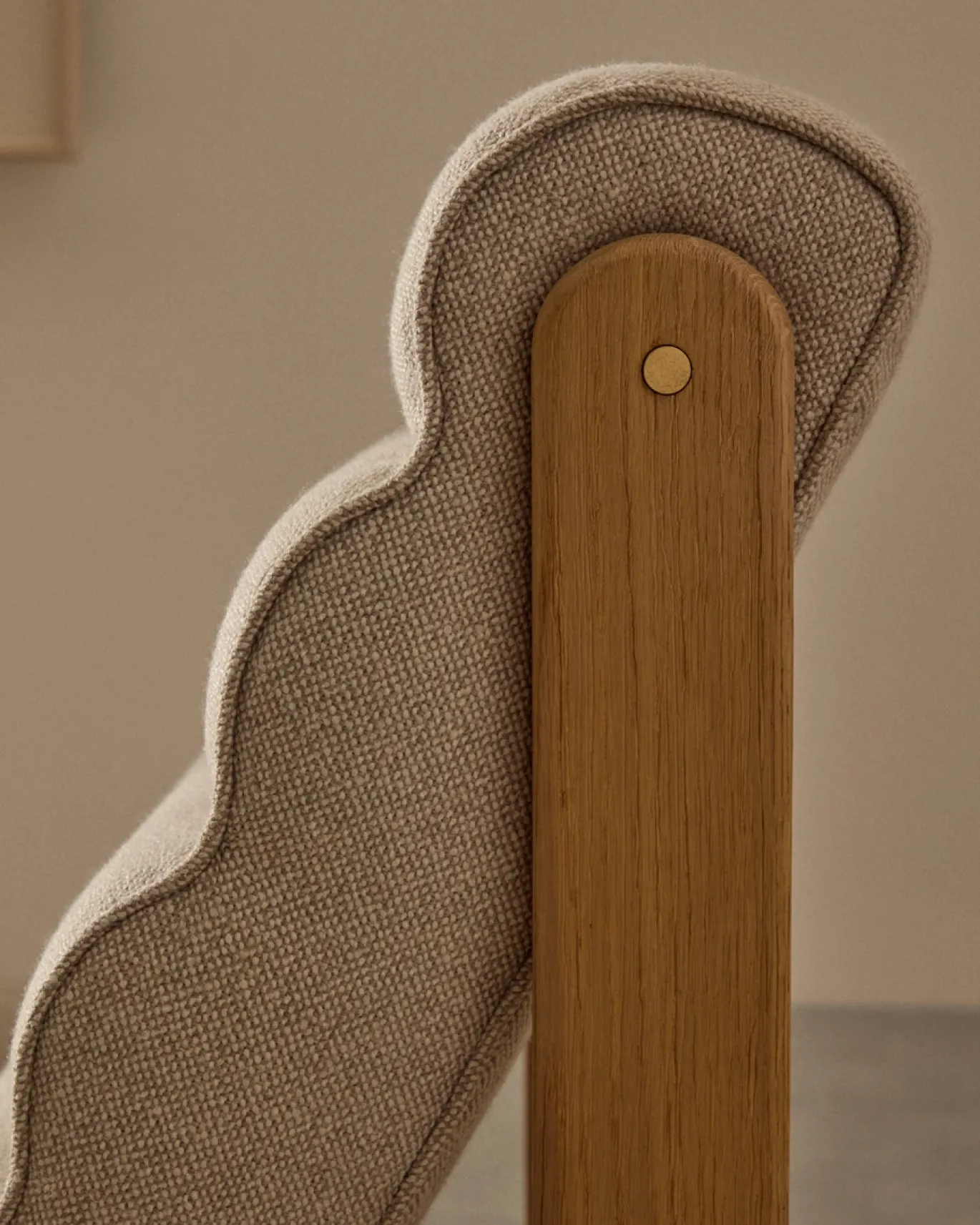 Kave Home Fauteuil Magira Beige Eikenhout