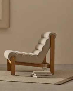 Kave Home Fauteuil Magira Beige Eikenhout