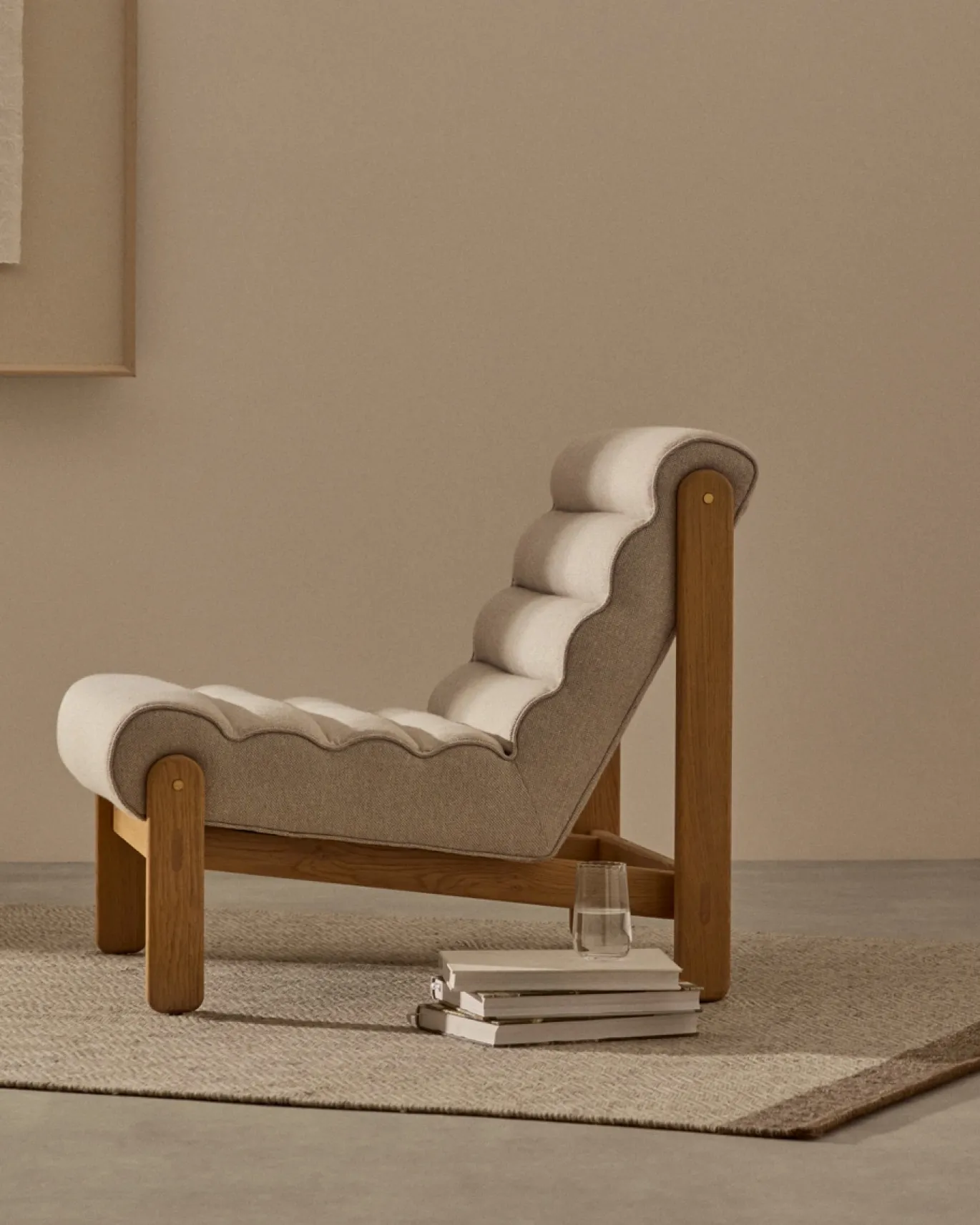 Kave Home Fauteuil Magira Beige Eikenhout