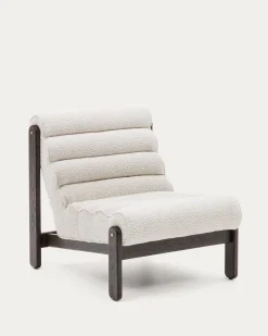 Kave Home Fauteuil Magira Wit Bouclé Stof