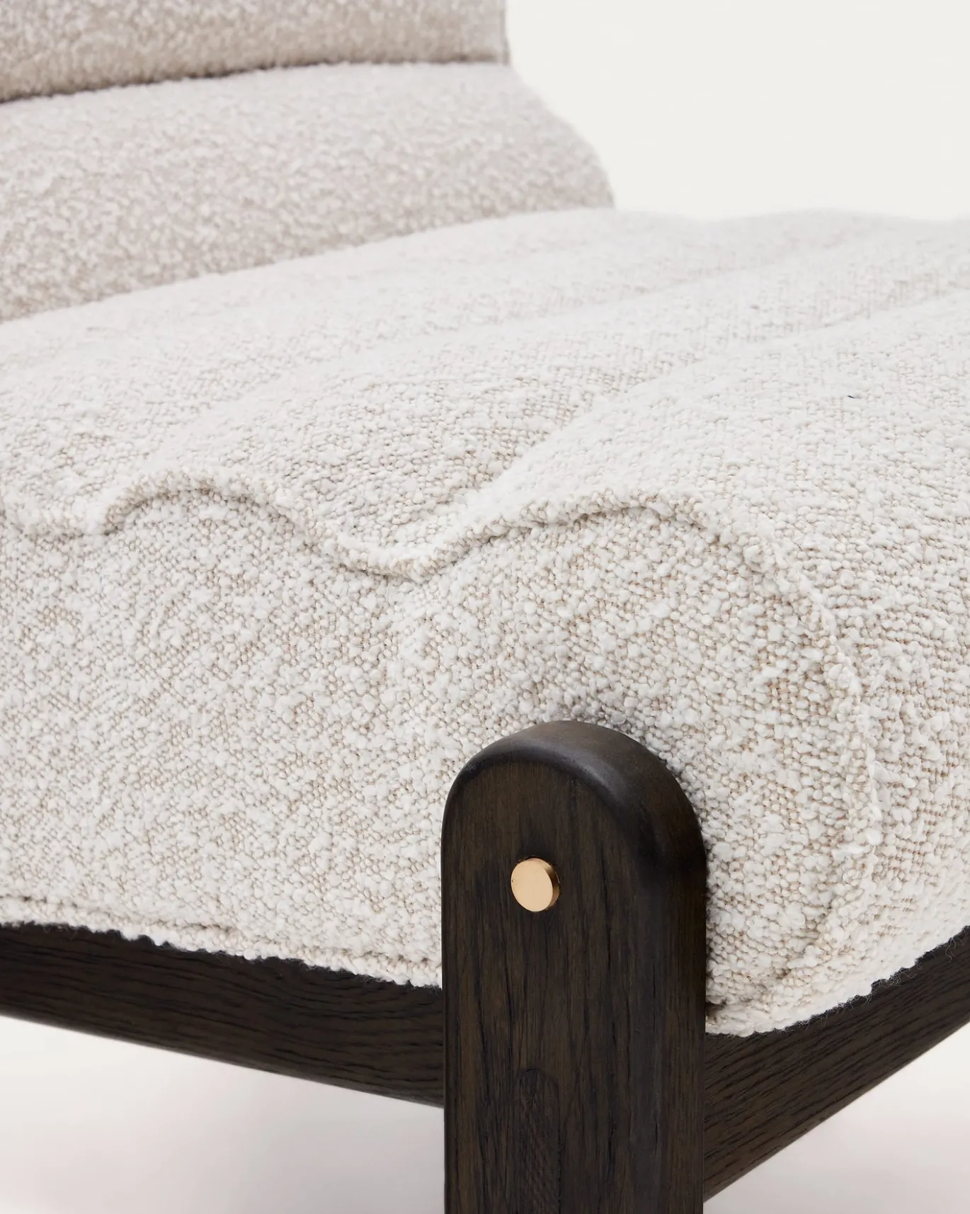 Kave Home Fauteuil Magira Wit Bouclé Stof