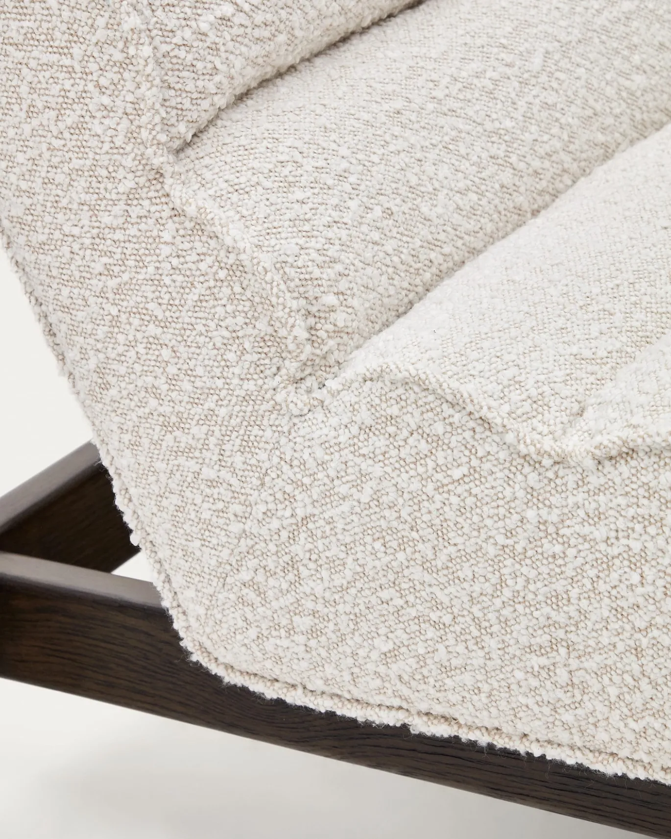 Kave Home Fauteuil Magira Wit Bouclé Stof