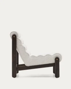 Kave Home Fauteuil Magira Wit Bouclé Stof