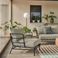 Kave Home Fauteuil Mareluz Zwart Staal