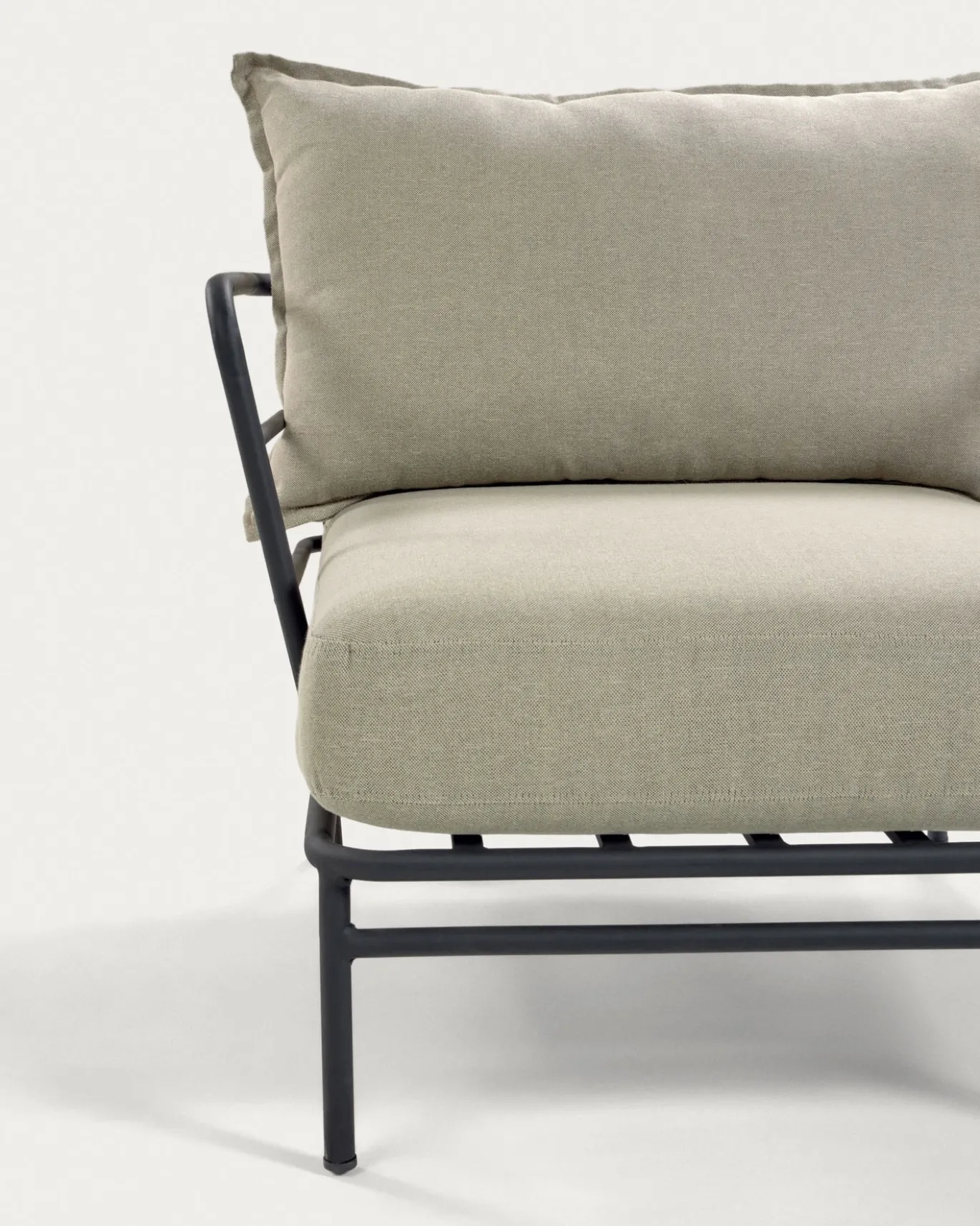 Kave Home Fauteuil Mareluz Zwart Staal