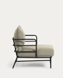 Kave Home Fauteuil Mareluz Zwart Staal