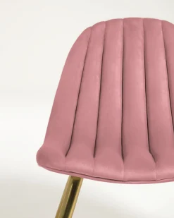 Kave Home Fauteuil Marlene Roze Fluweel