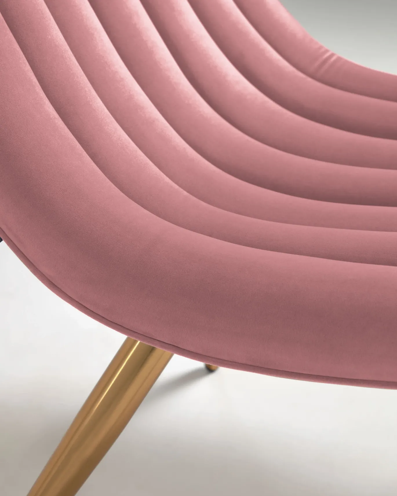 Kave Home Fauteuil Marlene Roze Fluweel