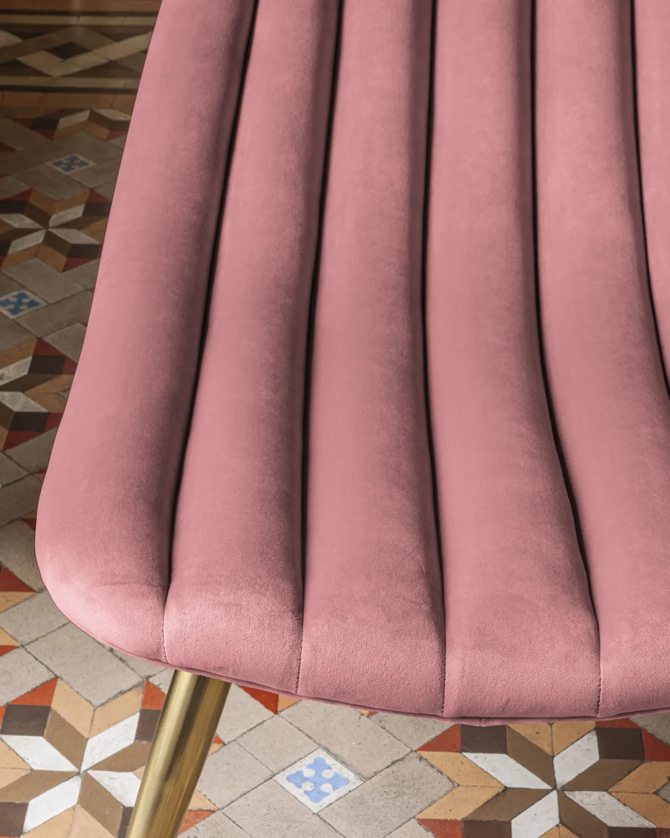 Kave Home Fauteuil Marlene Roze Fluweel