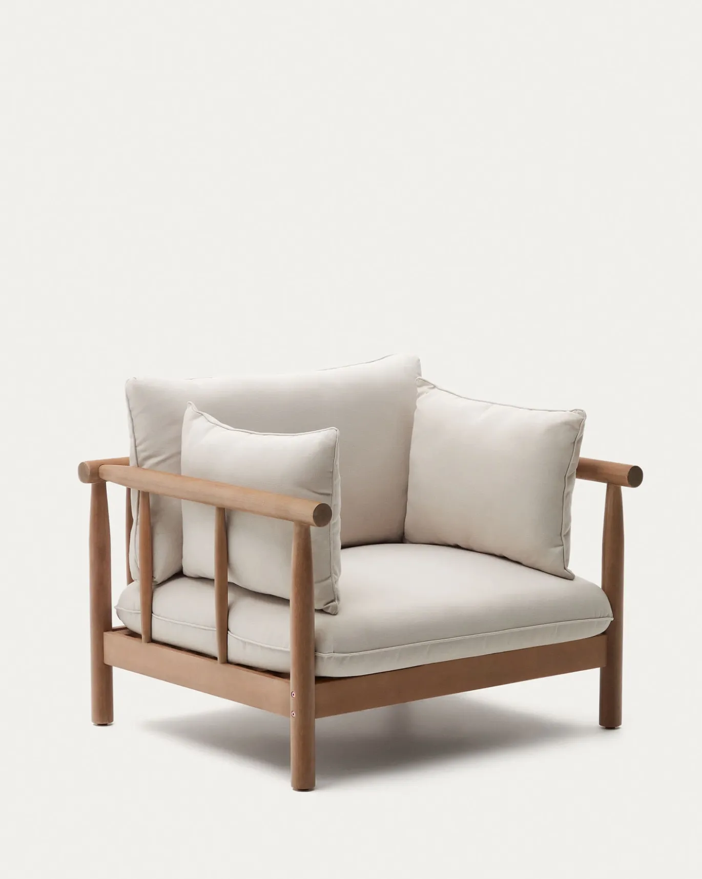 Kave Home Fauteuil Massief Eucalyptushouten Sacova