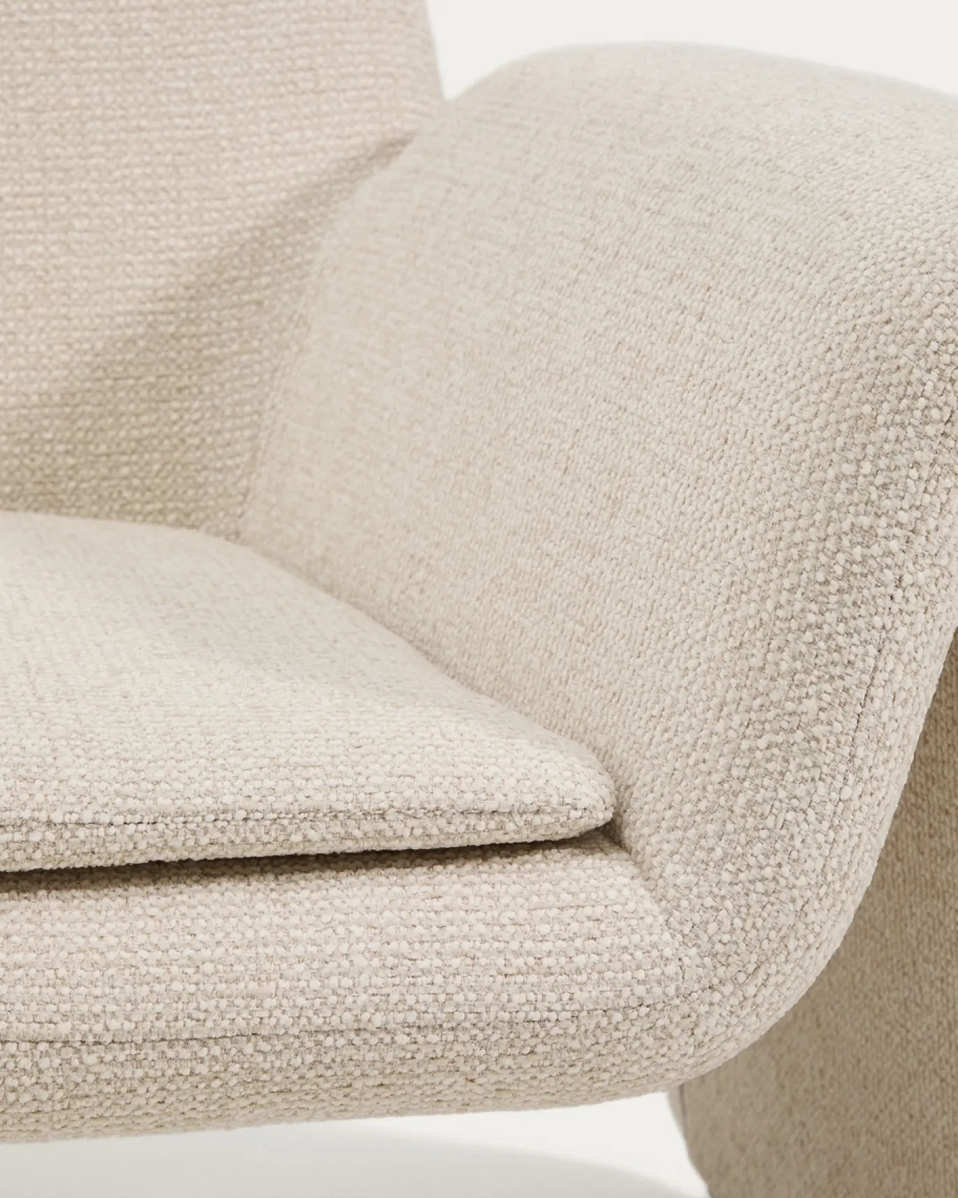 Kave Home Fauteuil Melvia Beige Chenille