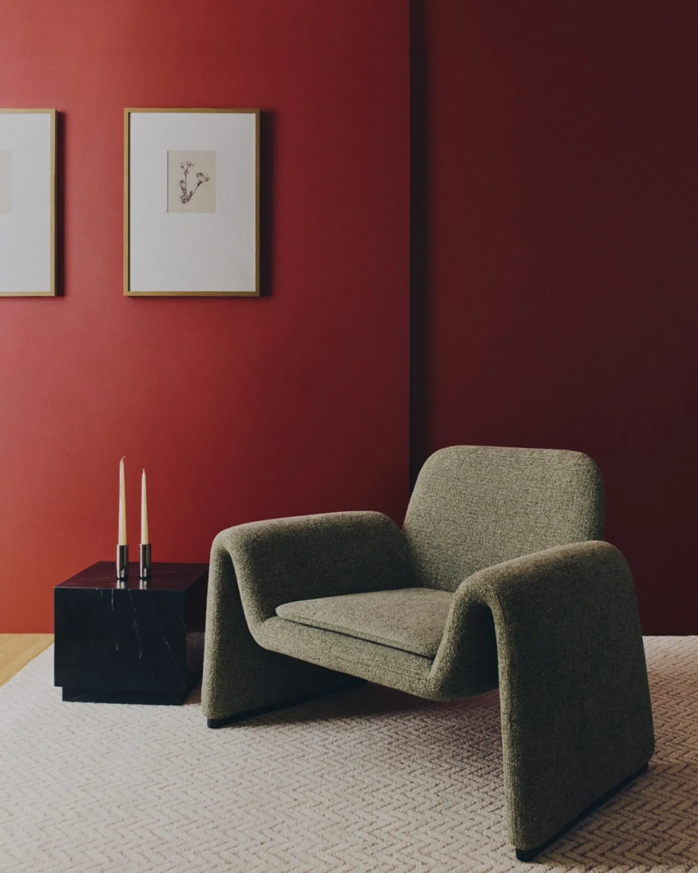 Kave Home Fauteuil Melvia Groen Chenille
