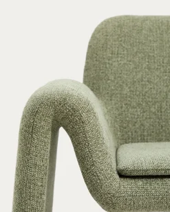 Kave Home Fauteuil Melvia Groen Chenille