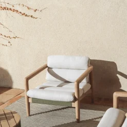 Kave Home Fauteuil Menfi Massief Acaciahout Beige