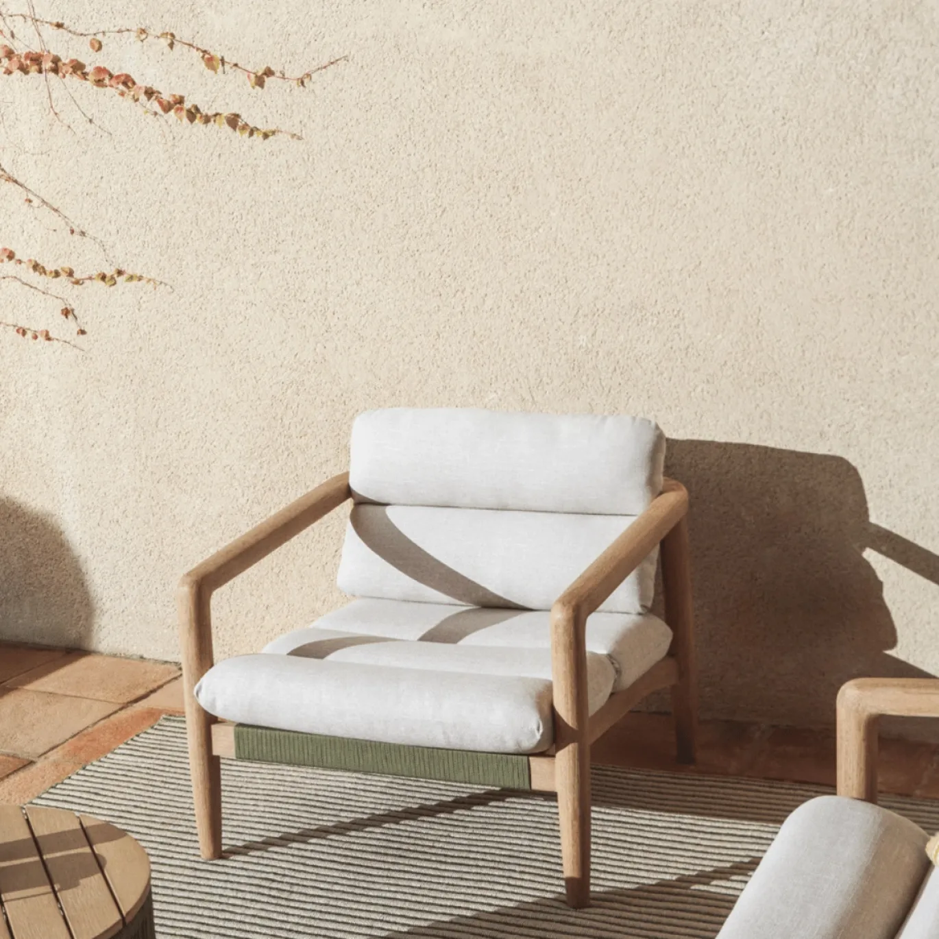 Kave Home Fauteuil Menfi Massief Acaciahout Beige