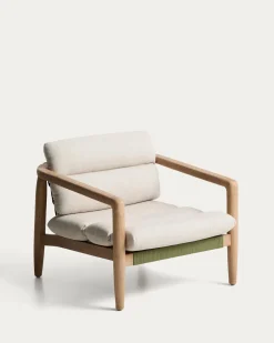Kave Home Fauteuil Menfi Massief Acaciahout Beige