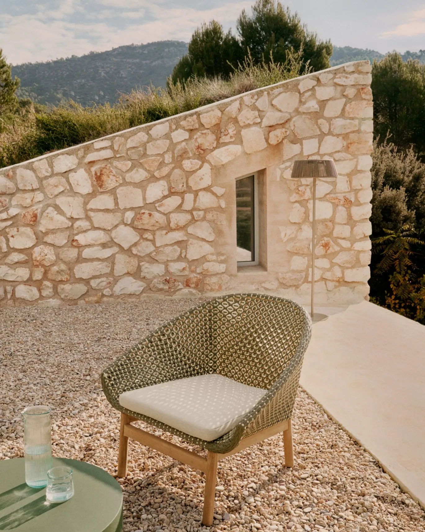 Kave Home Fauteuil Olbia Rotan en Teakhout
