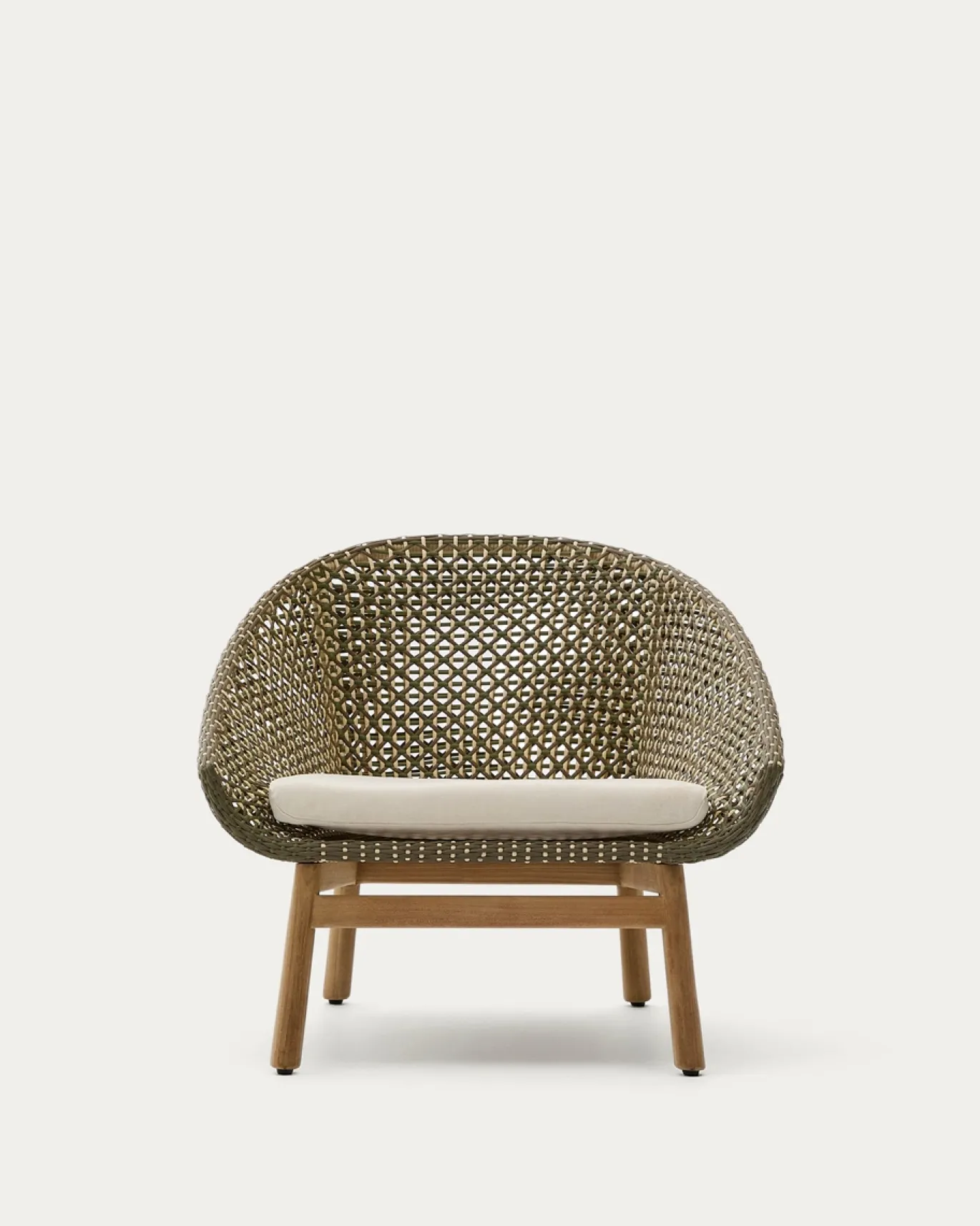 Kave Home Fauteuil Olbia Rotan en Teakhout