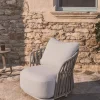 Kave Home Fauteuil Osani Aluminium Beige Touw Taupe