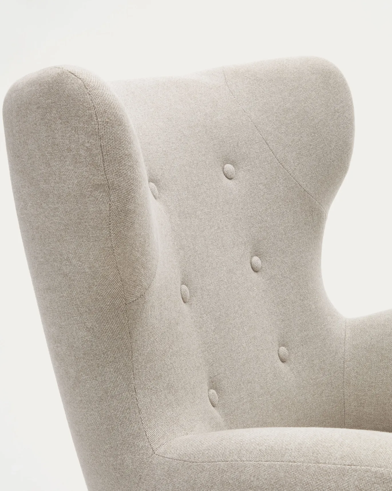 Kave Home Fauteuil Patio Beige Massief Beukenhout