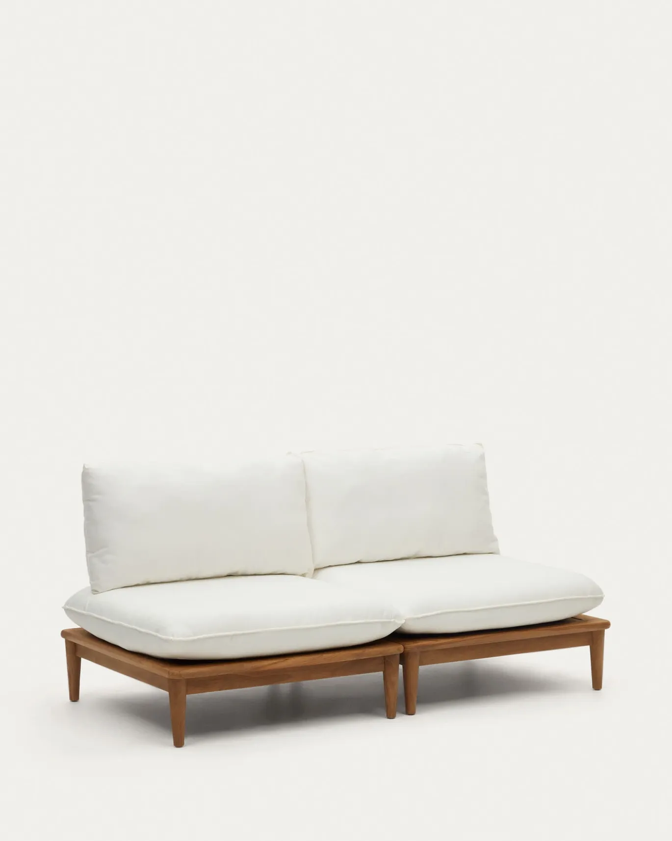 Kave Home Fauteuil Portitxol Set van 2 Massief Teakhout