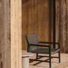 Kave Home Fauteuil Sabolla Massief Teakhout Zwart
