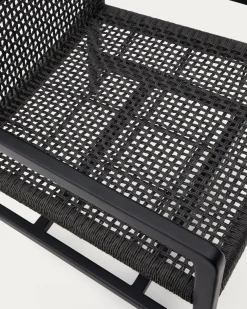 Kave Home Fauteuil Sabolla Massief Teakhout Zwart