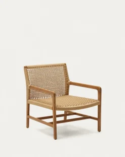 Kave Home Fauteuil Sabolla Massief Teakhout Naturel