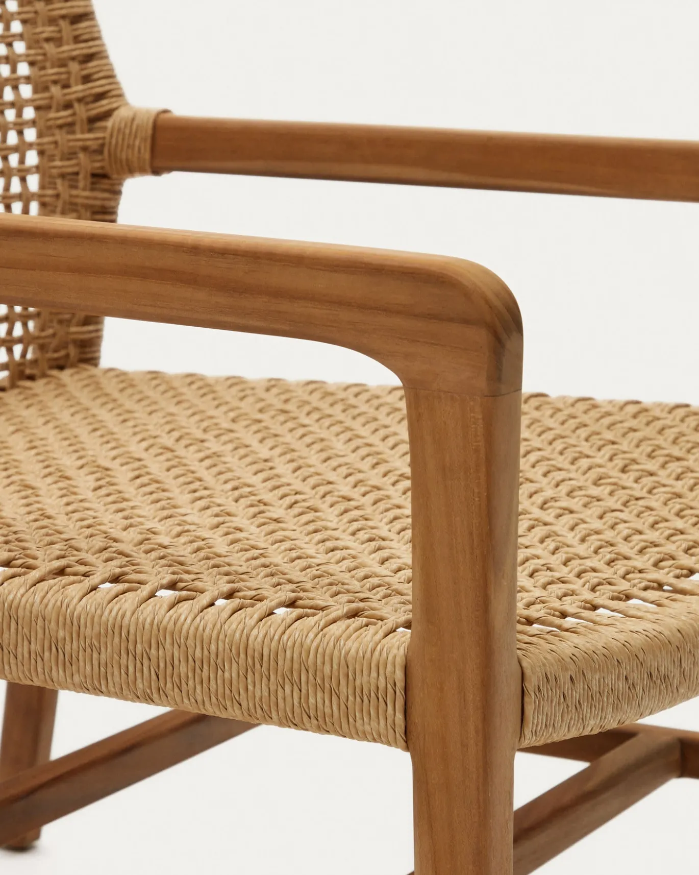 Kave Home Fauteuil Sabolla Massief Teakhout Naturel
