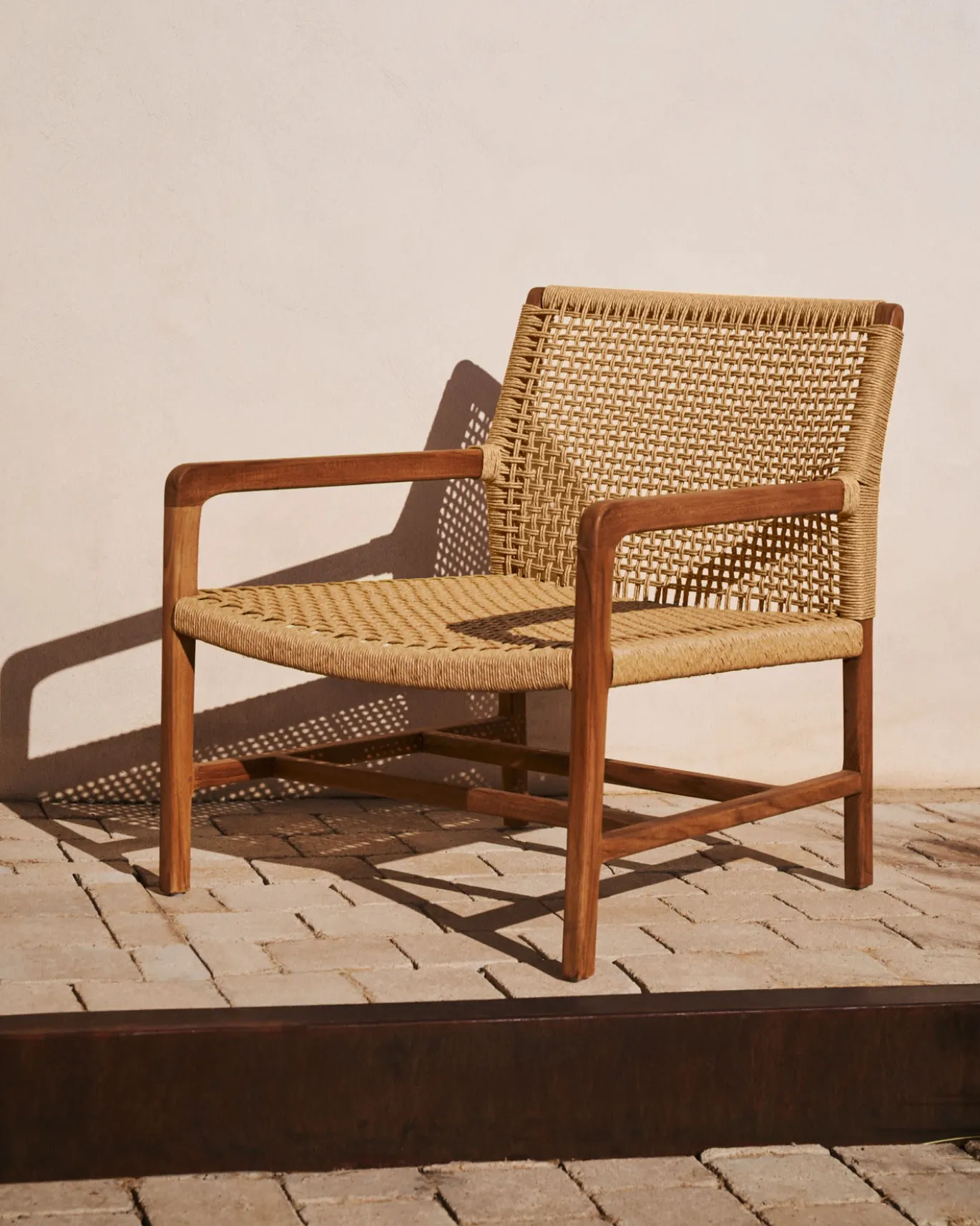 Kave Home Fauteuil Sabolla Massief Teakhout Naturel