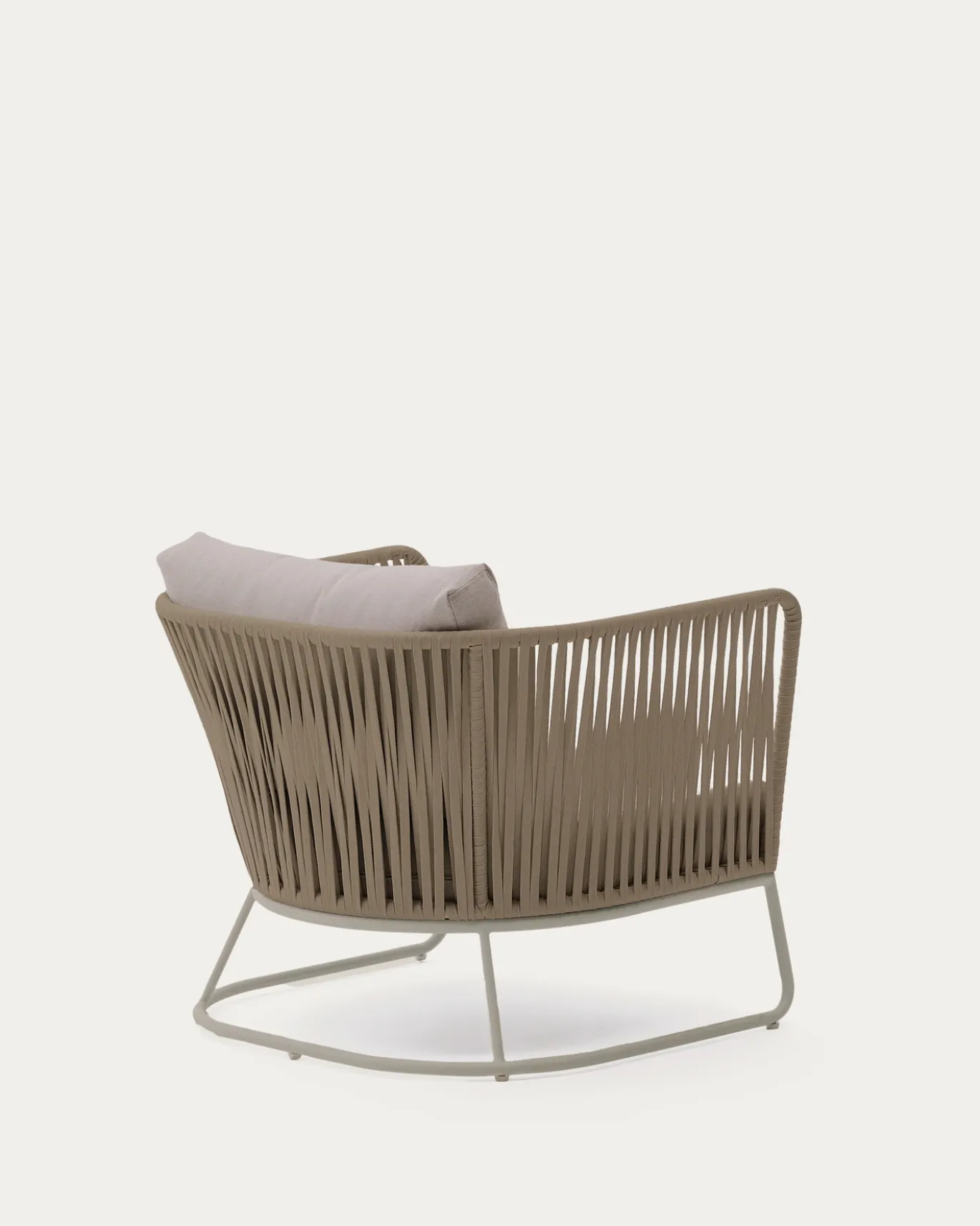 Kave Home Fauteuil Saconca Outdoor Touw Staal Beige