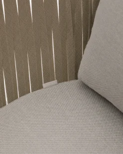 Kave Home Fauteuil Saconca Outdoor Touw Staal Beige